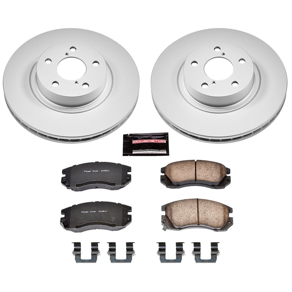PowerStop CRK1118 - Z17 Geomet Coated Rotor and Low Dust Brake Pad Kit