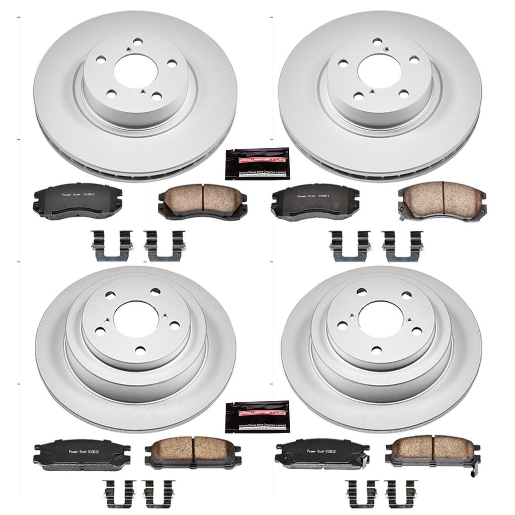 PowerStop CRK1119 - Z17 Geomet Coated Rotor and Low Dust Brake Pad Kit