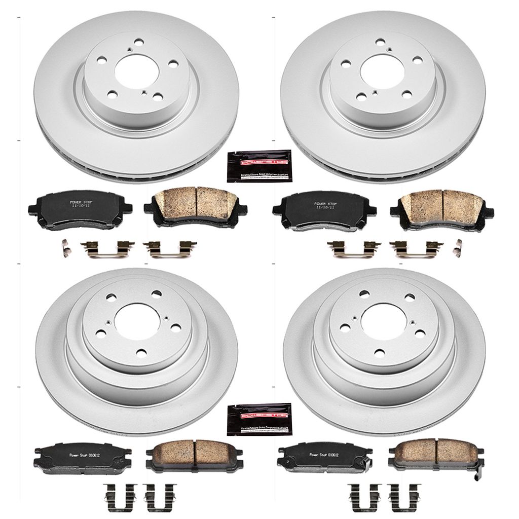 PowerStop CRK1121 - Z17 Geomet Coated Rotor and Low Dust Brake Pad Kit