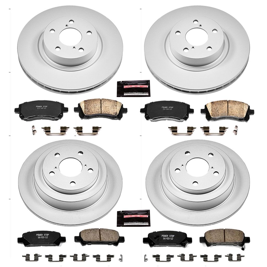 PowerStop CRK1122 - Z17 Geomet Coated Rotor and Low Dust Brake Pad Kit