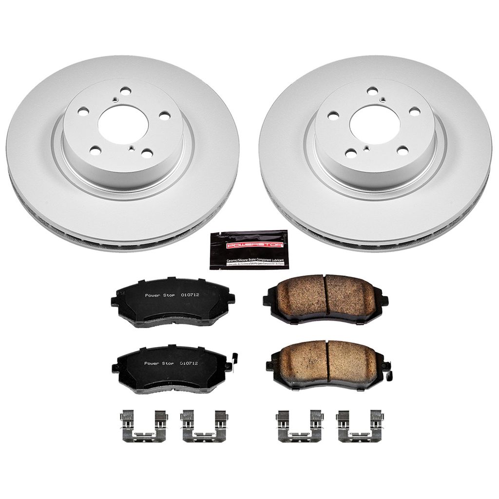 PowerStop CRK1124 - Z17 Geomet Coated Rotor and Low Dust Brake Pad Kit