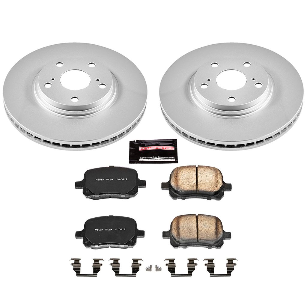 PowerStop CRK1135 - Z17 Geomet Coated Rotor and Low Dust Brake Pad Kit