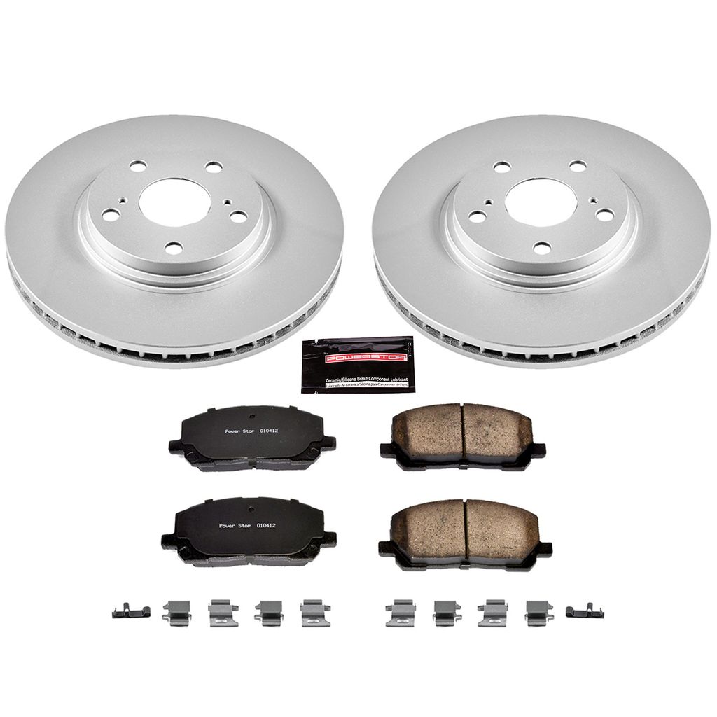 PowerStop CRK1137 - Z17 Geomet Coated Rotor and Low Dust Brake Pad Kit