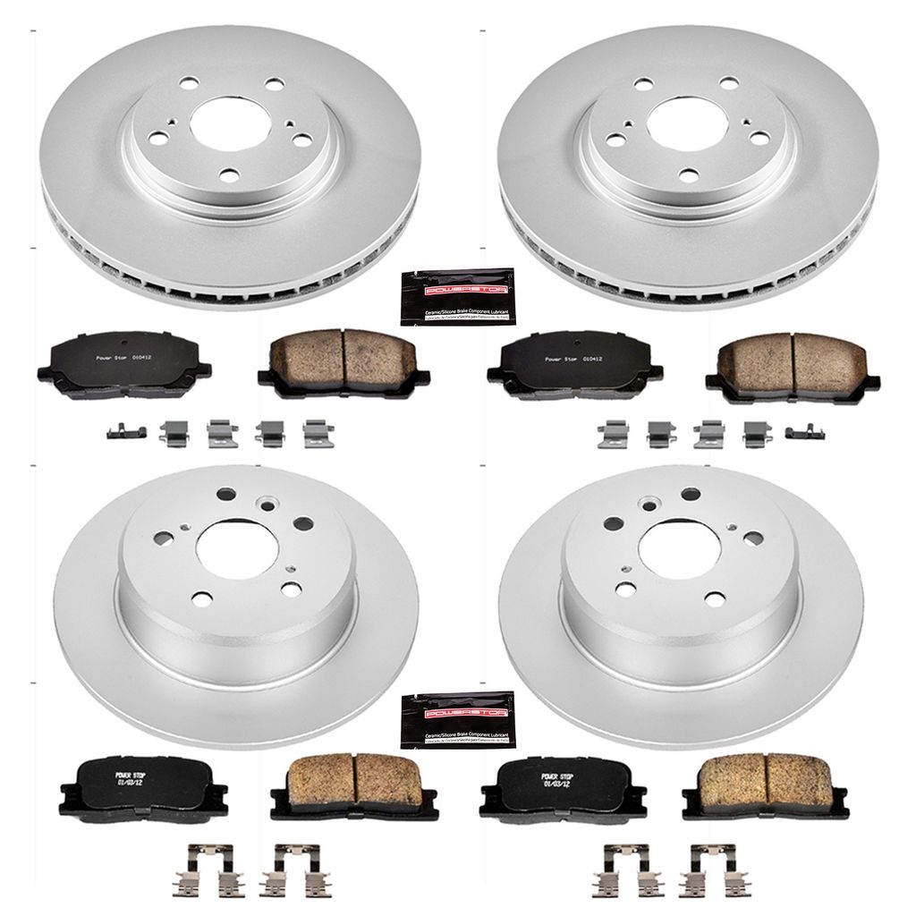 PowerStop CRK1139 - Z17 Geomet Coated Rotor and Low Dust Brake Pad Kit