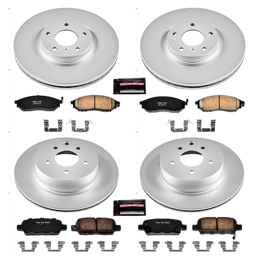PowerStop CRK114 - Z17 Geomet Coated Rotor and Low Dust Brake Pad Kit