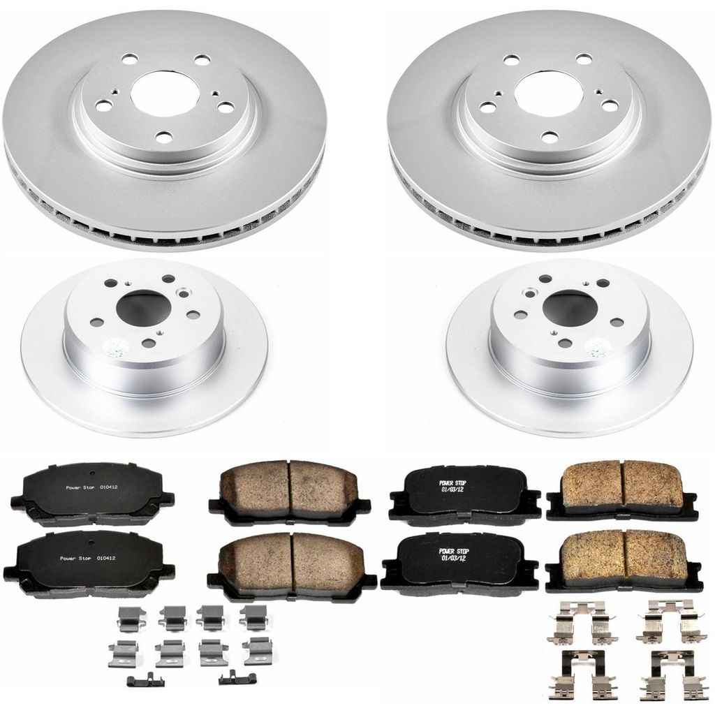 PowerStop CRK1140 - Z17 Geomet Coated Rotor and Low Dust Brake Pad Kit