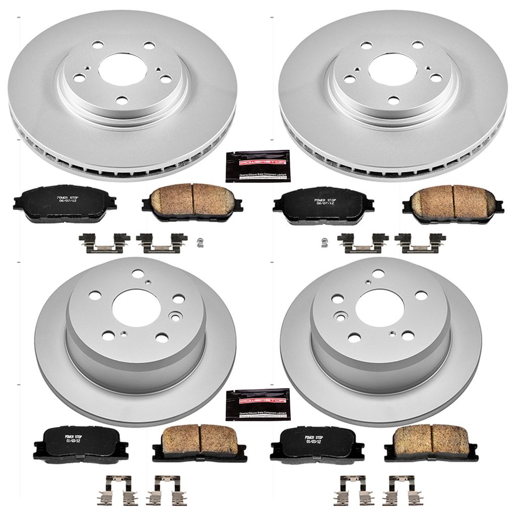 PowerStop CRK1142 - Z17 Geomet Coated Rotor and Low Dust Brake Pad Kit