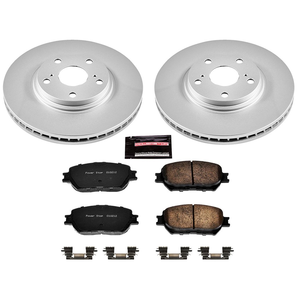 PowerStop CRK1143 - Z17 Geomet Coated Rotor and Low Dust Brake Pad Kit