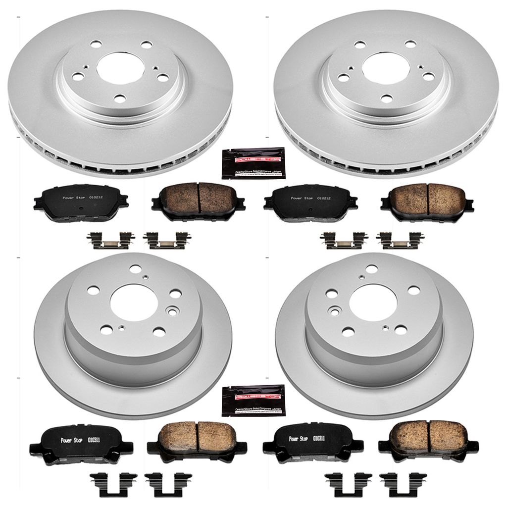 PowerStop CRK1144 - Z17 Geomet Coated Rotor and Low Dust Brake Pad Kit