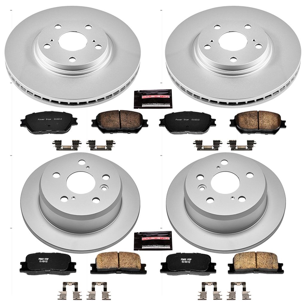 PowerStop CRK1145 - Z17 Geomet Coated Rotor and Low Dust Brake Pad Kit