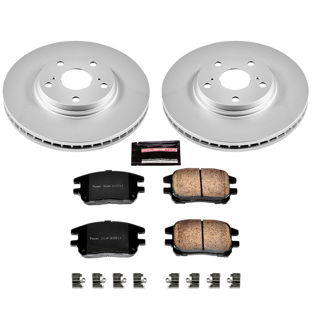 PowerStop CRK1146 - Z17 Geomet Coated Rotor and Low Dust Brake Pad Kit