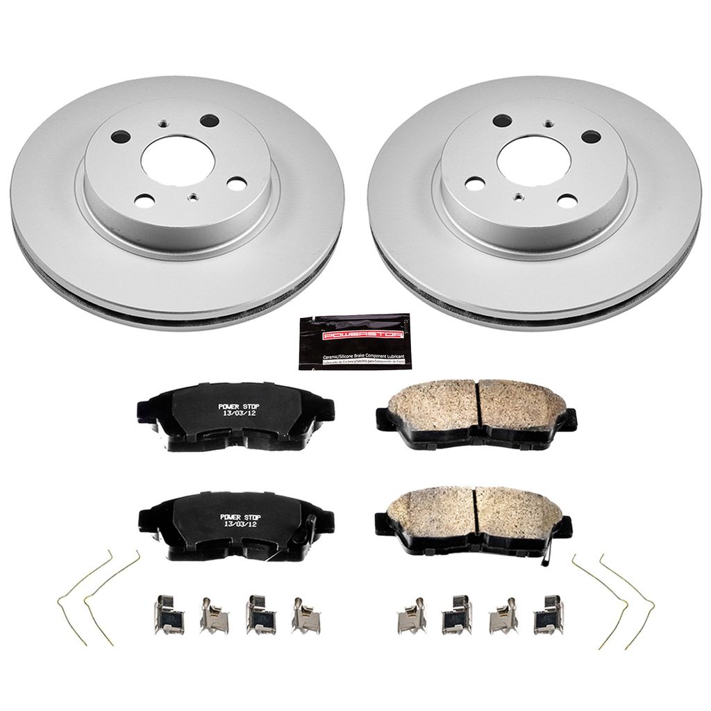 PowerStop CRK1151 - Z17 Geomet Coated Rotor and Low Dust Brake Pad Kit