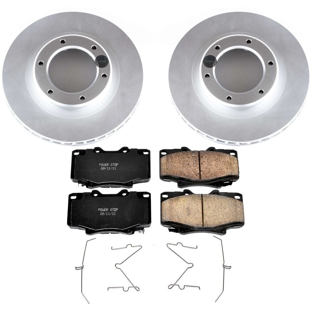 PowerStop CRK1154 - Z17 Geomet Coated Rotor and Low Dust Brake Pad Kit
