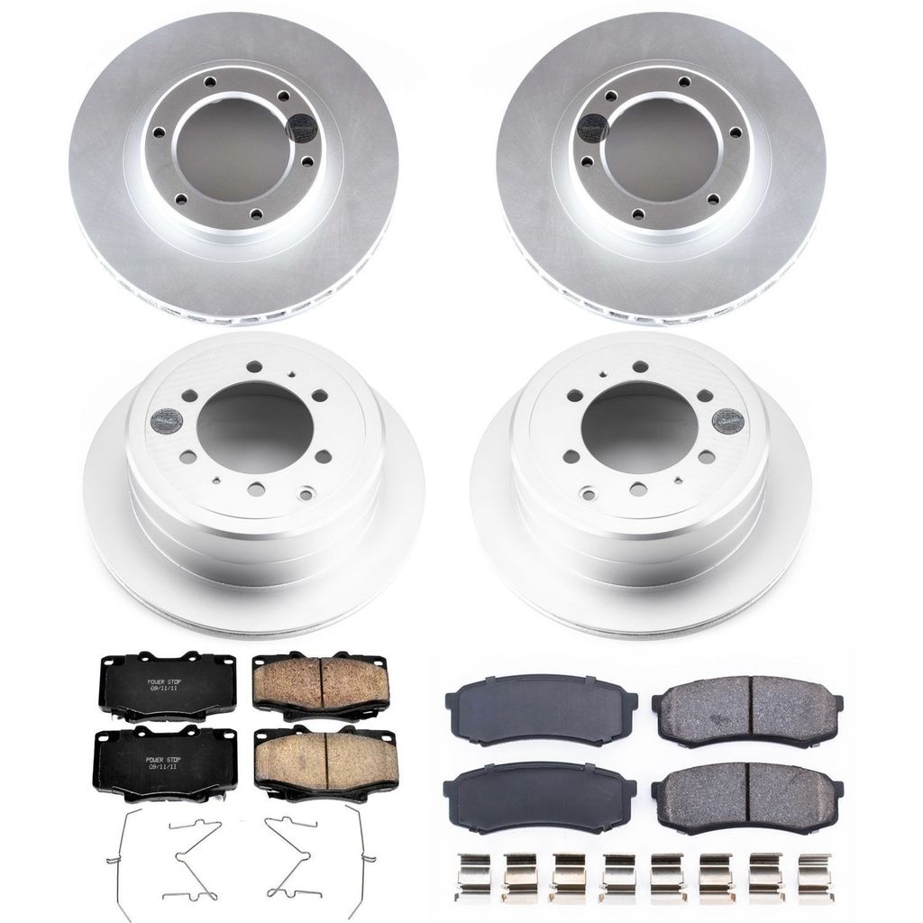 PowerStop CRK1155 - Z17 Geomet Coated Rotor and Low Dust Brake Pad Kit