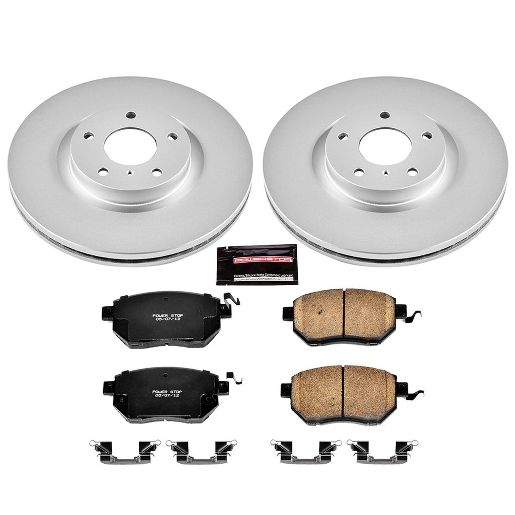 PowerStop CRK116 - Z17 Geomet Coated Rotor and Low Dust Brake Pad Kit