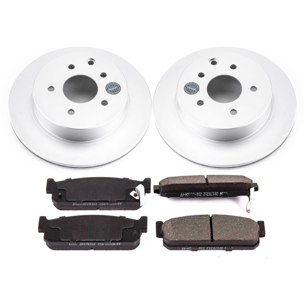 PowerStop CRK1165 - Z17 Geomet Coated Rotor and Low Dust Brake Pad Kit