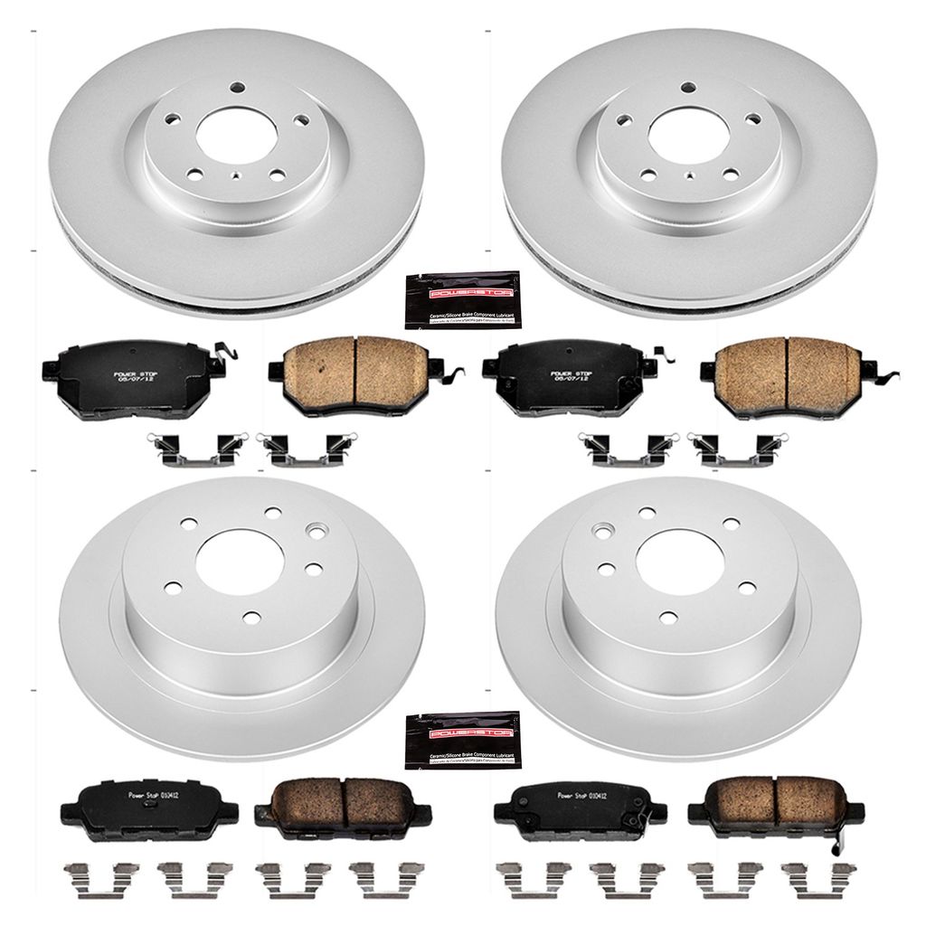 PowerStop CRK117 - Z17 Geomet Coated Rotor and Low Dust Brake Pad Kit