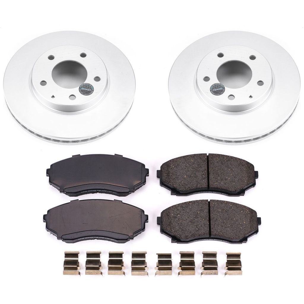PowerStop CRK1184 - Z17 Geomet Coated Rotor and Low Dust Brake Pad Kit