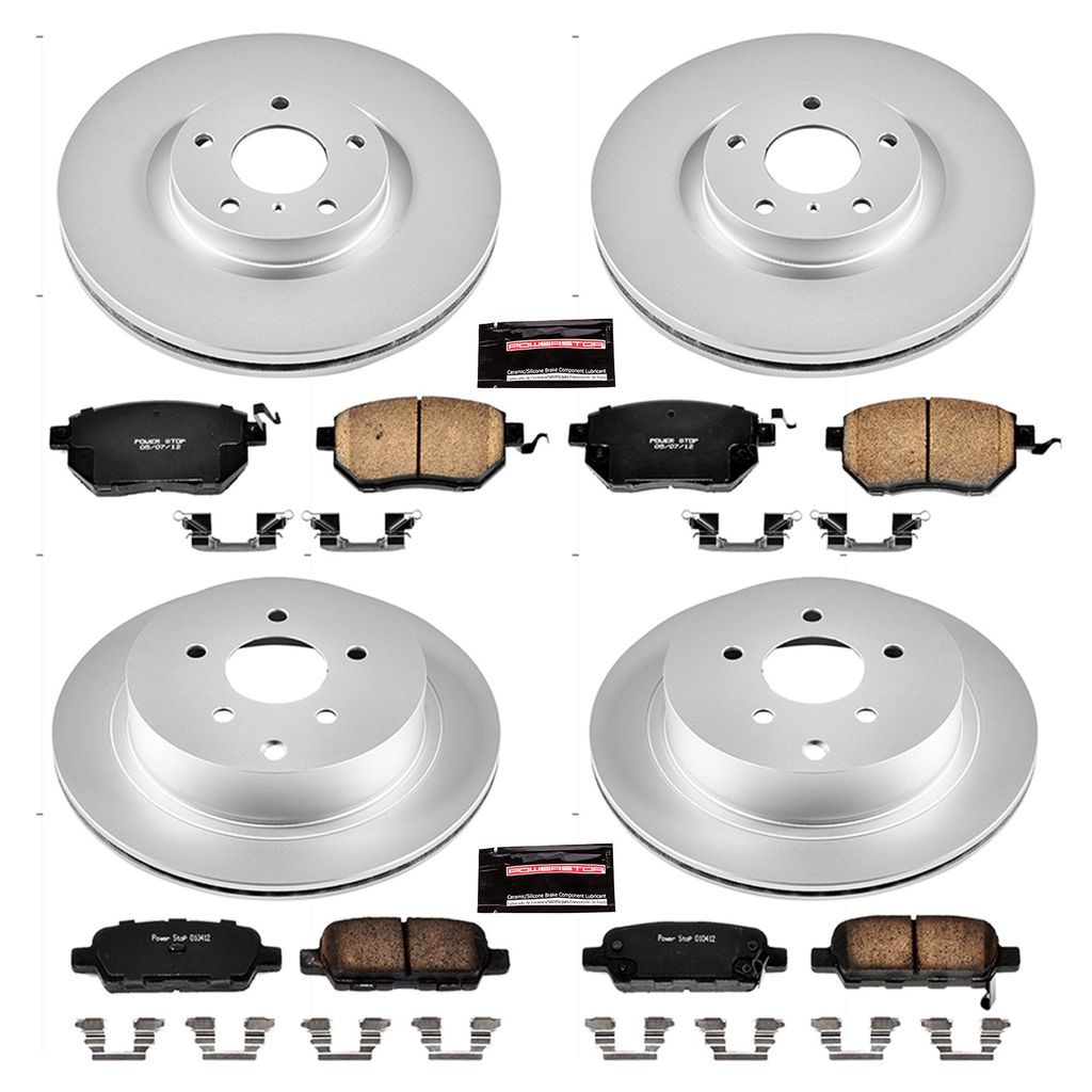 PowerStop CRK119 - Z17 Geomet Coated Rotor and Low Dust Brake Pad Kit