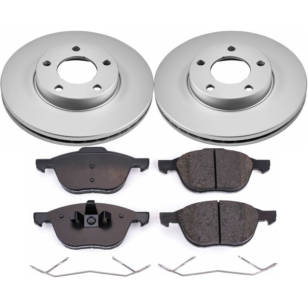 PowerStop CRK120 - Z17 Geomet Coated Rotor and Low Dust Brake Pad Kit