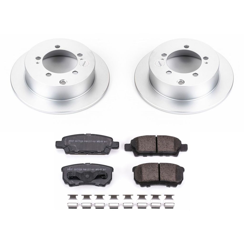 PowerStop CRK1202 - Z17 Geomet Coated Rotor and Low Dust Brake Pad Kit