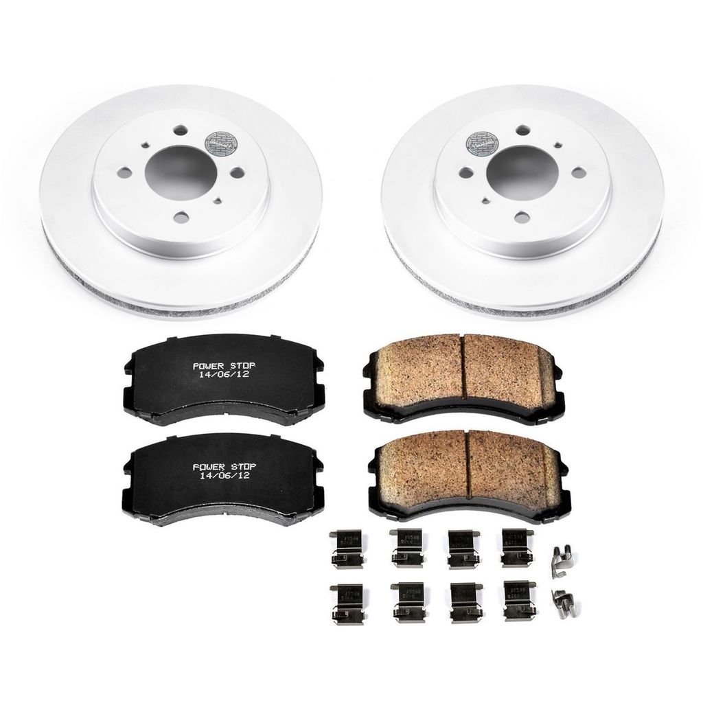 PowerStop CRK1215 - Z17 Geomet Coated Rotor and Low Dust Brake Pad Kit