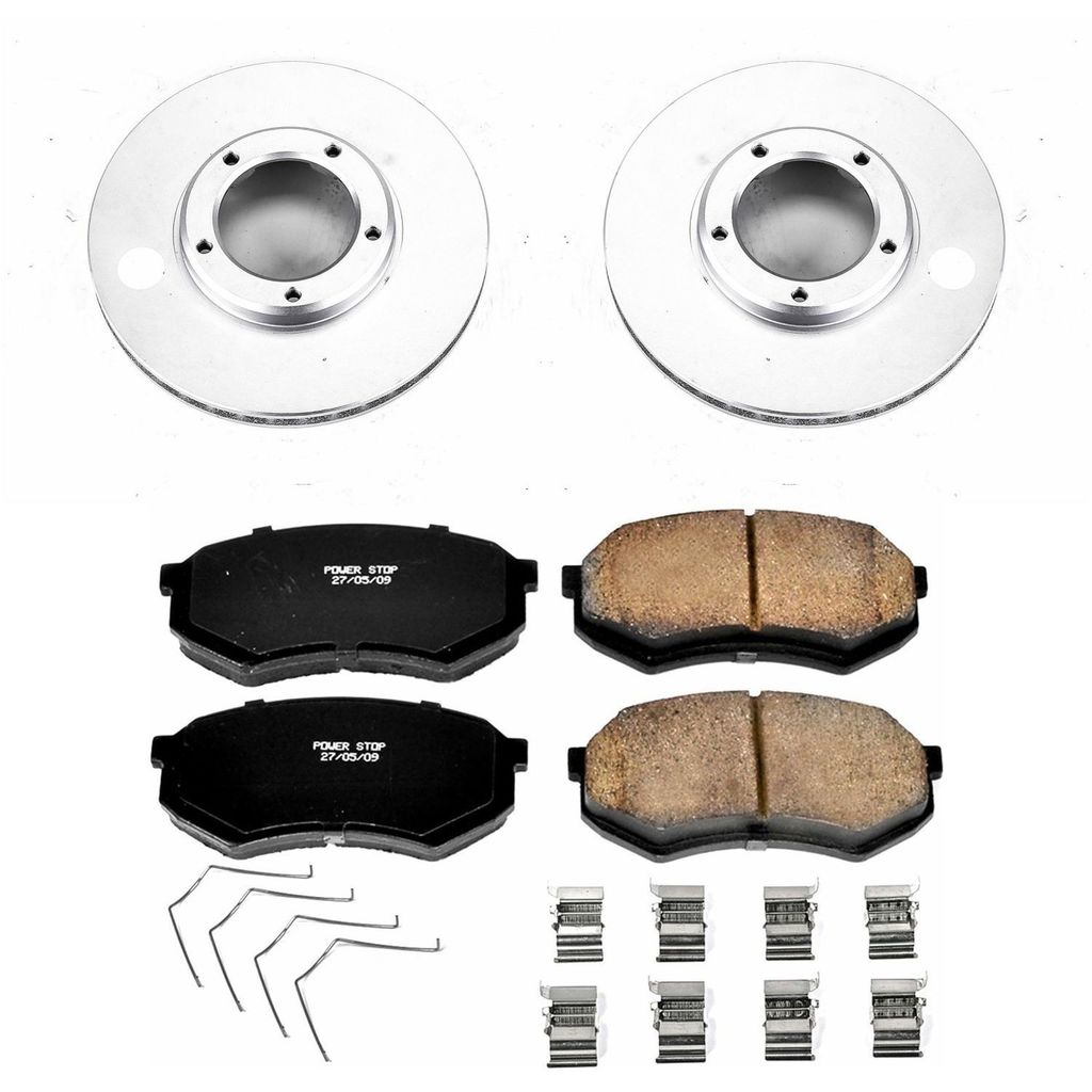 PowerStop CRK1232 - Z17 Geomet Coated Rotor and Low Dust Brake Pad Kit