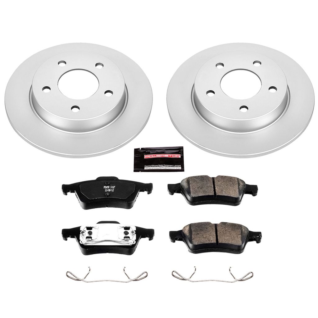 PowerStop CRK124 - Z17 Geomet Coated Rotor and Low Dust Brake Pad Kit