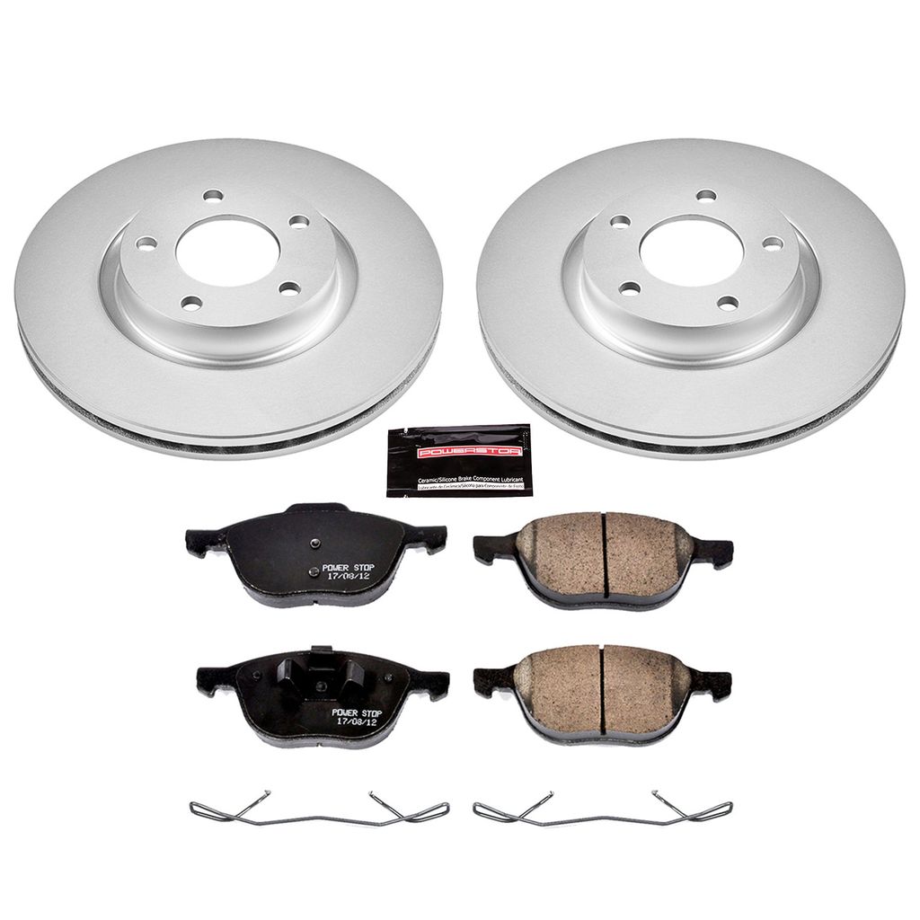 PowerStop CRK125 - Z17 Geomet Coated Rotor and Low Dust Brake Pad Kit