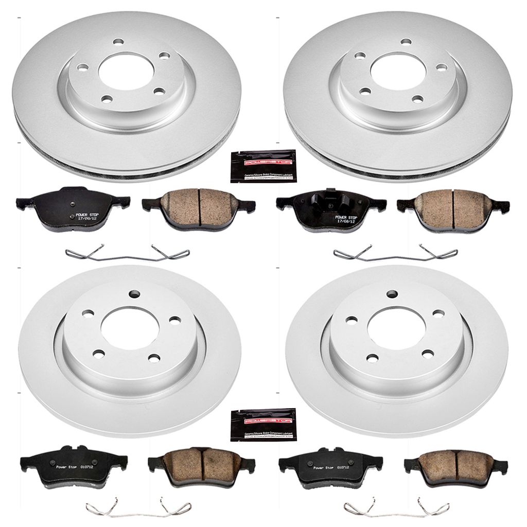 PowerStop CRK126 - Z17 Geomet Coated Rotor and Low Dust Brake Pad Kit