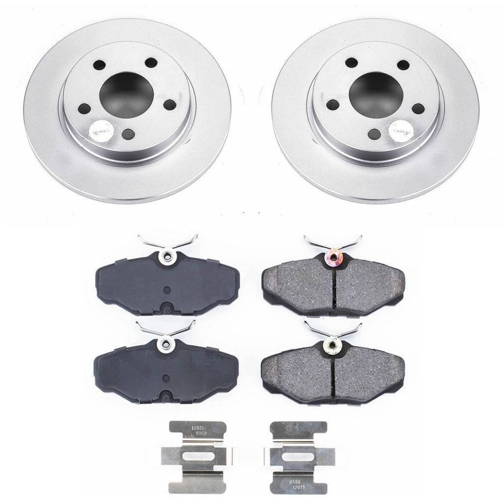 PowerStop CRK1298 - Z17 Geomet Coated Rotor and Low Dust Brake Pad Kit