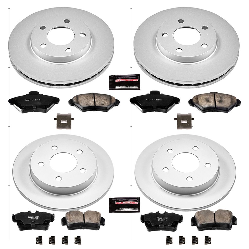PowerStop CRK1300 - Z17 Geomet Coated Rotor and Low Dust Brake Pad Kit