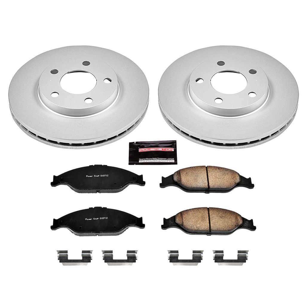 PowerStop CRK1301 - Z17 Geomet Coated Rotor and Low Dust Brake Pad Kit