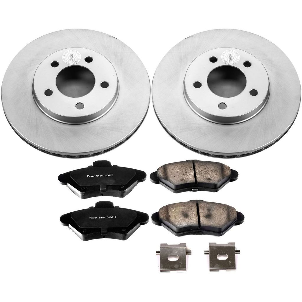 PowerStop CRK1325 - Z17 Geomet Coated Rotor and Low Dust Brake Pad Kit