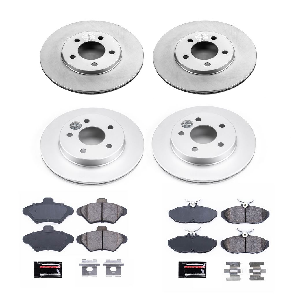 PowerStop CRK1326 - Z17 Geomet Coated Rotor and Low Dust Brake Pad Kit
