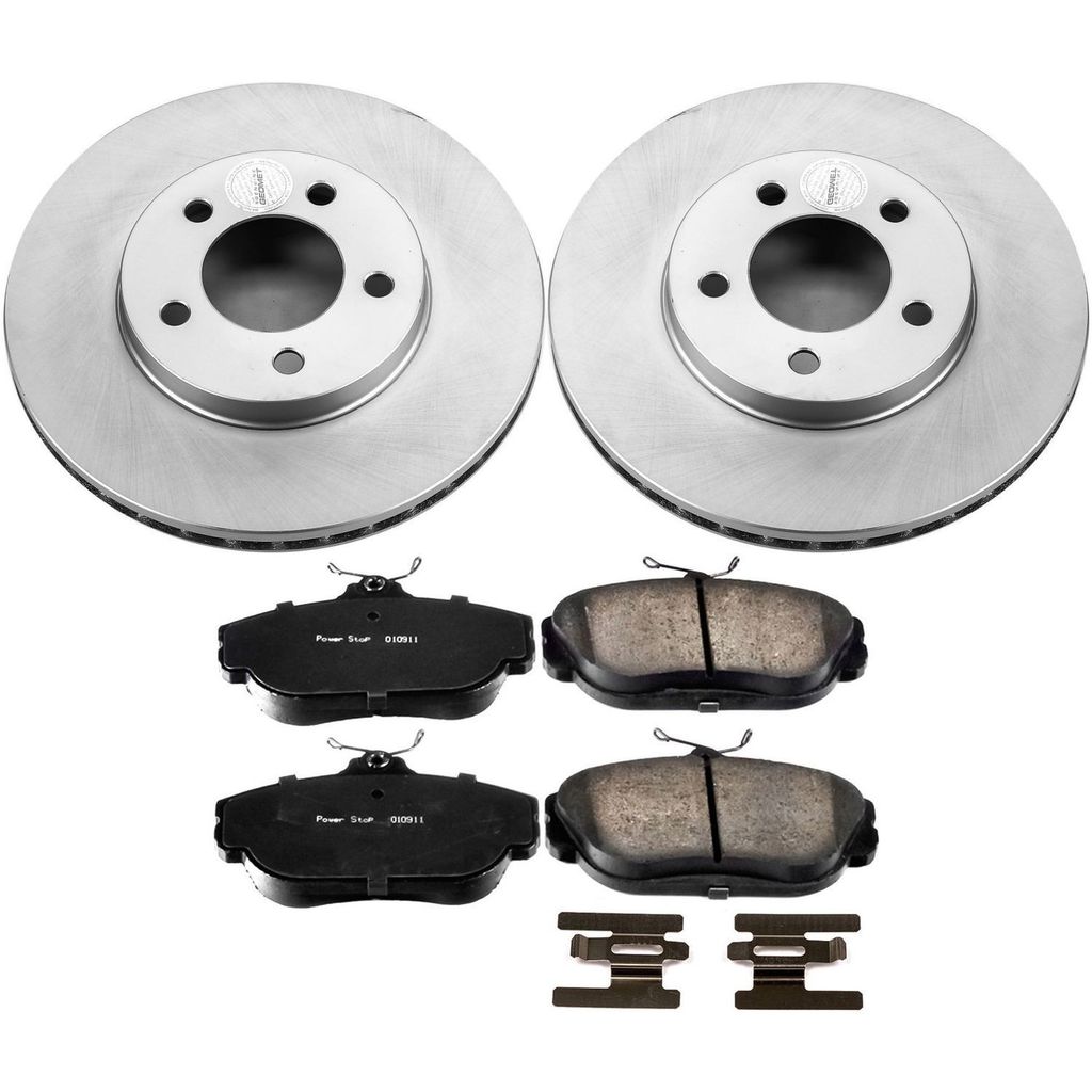 PowerStop CRK1327 - Z17 Geomet Coated Rotor and Low Dust Brake Pad Kit