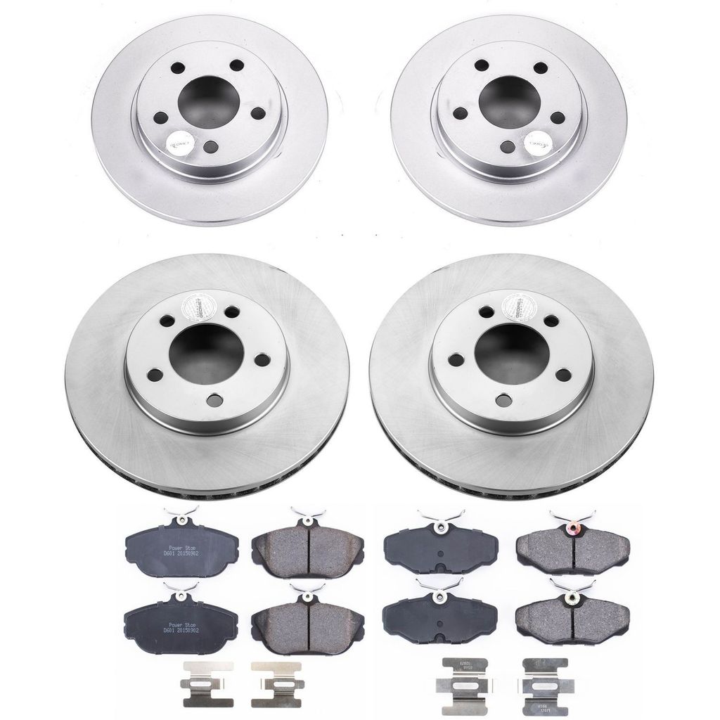 PowerStop CRK1328 - Z17 Geomet Coated Rotor and Low Dust Brake Pad Kit