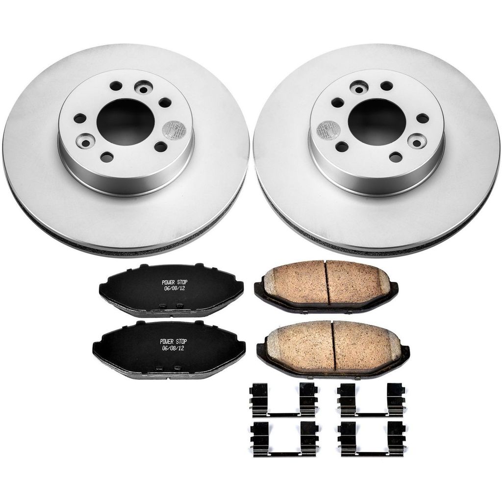 PowerStop CRK1335 - Z17 Geomet Coated Rotor and Low Dust Brake Pad Kit