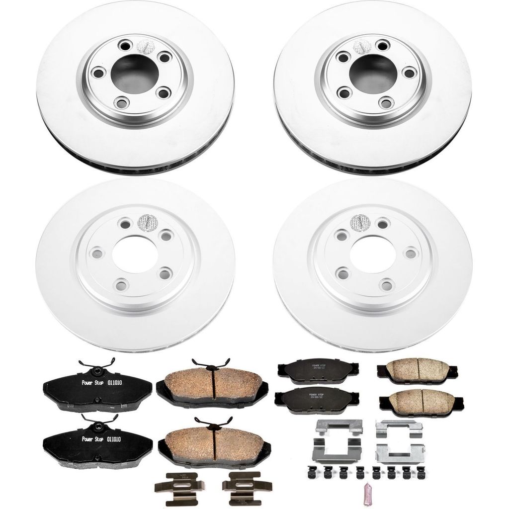 PowerStop CRK1352 - Z17 Geomet Coated Rotor and Low Dust Brake Pad Kit