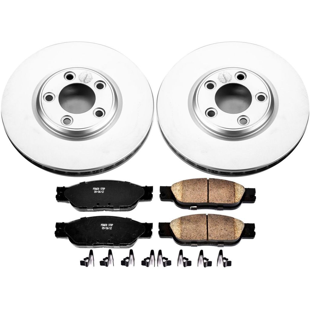 PowerStop CRK1353 - Z17 Geomet Coated Rotor and Low Dust Brake Pad Kit