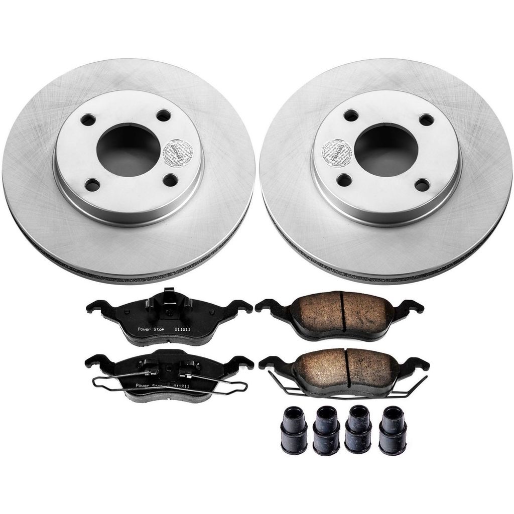 PowerStop CRK1358 - Z17 Geomet Coated Rotor and Low Dust Brake Pad Kit