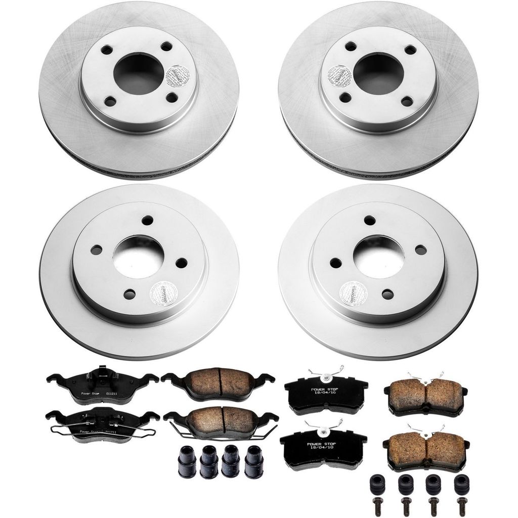 PowerStop CRK1359 - Z17 Geomet Coated Rotor and Low Dust Brake Pad Kit