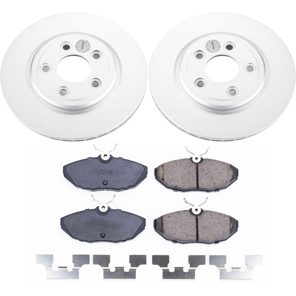 PowerStop CRK1361 - Z17 Geomet Coated Rotor and Low Dust Brake Pad Kit