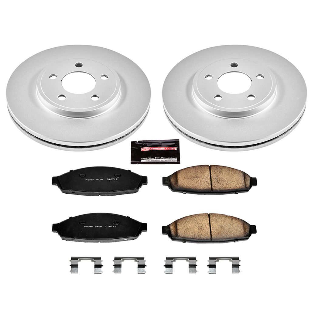 PowerStop CRK1364 - Z17 Geomet Coated Rotor and Low Dust Brake Pad Kit