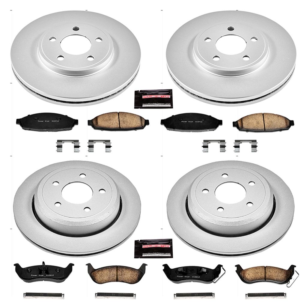 PowerStop CRK1365 - Z17 Geomet Coated Rotor and Low Dust Brake Pad Kit