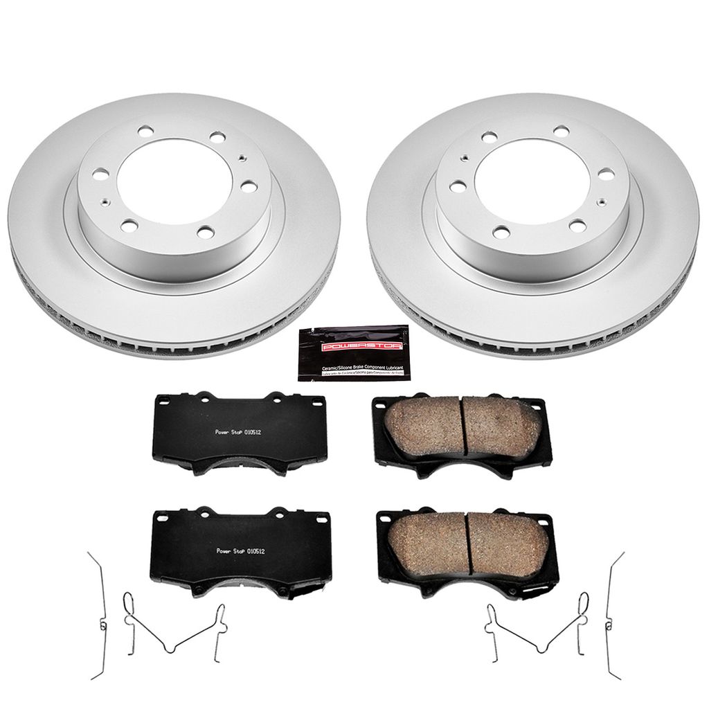 PowerStop CRK137 - Z17 Geomet Coated Rotor and Low Dust Brake Pad Kit