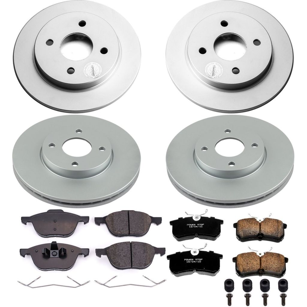 PowerStop CRK1378 - Z17 Geomet Coated Rotor and Low Dust Brake Pad Kit
