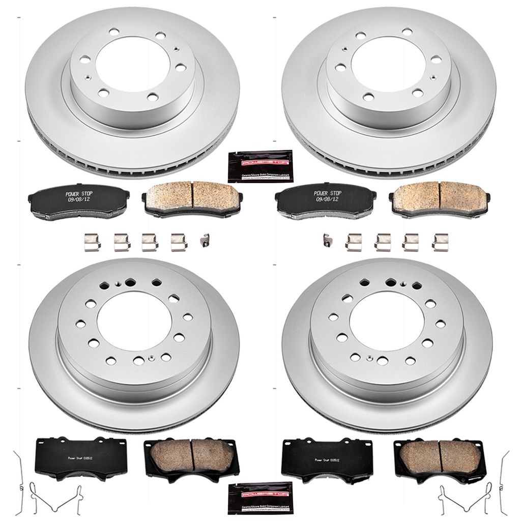 PowerStop CRK138 - Z17 Geomet Coated Rotor and Low Dust Brake Pad Kit