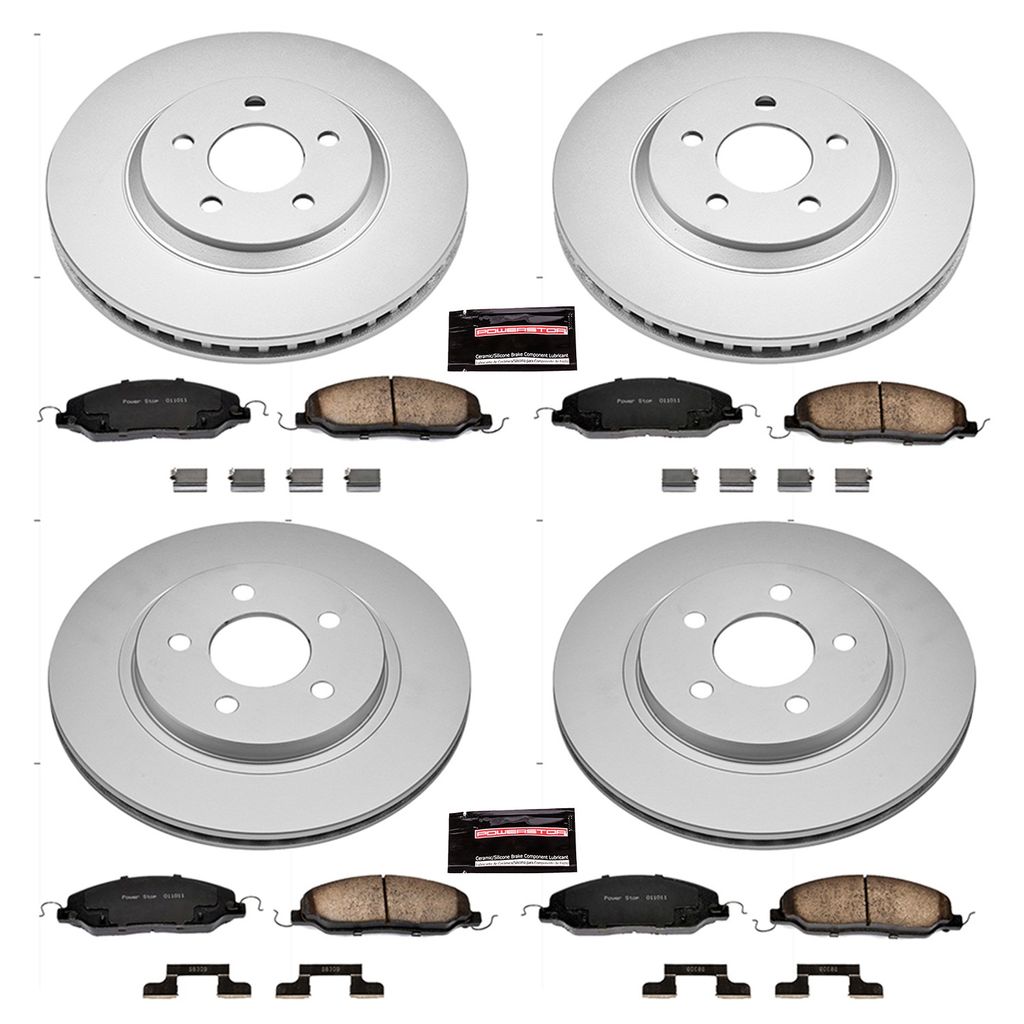 PowerStop CRK1381 - Z17 Geomet Coated Rotor and Low Dust Brake Pad Kit