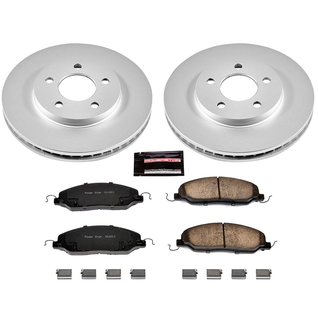 PowerStop CRK1382 - Z17 Geomet Coated Rotor and Low Dust Brake Pad Kit